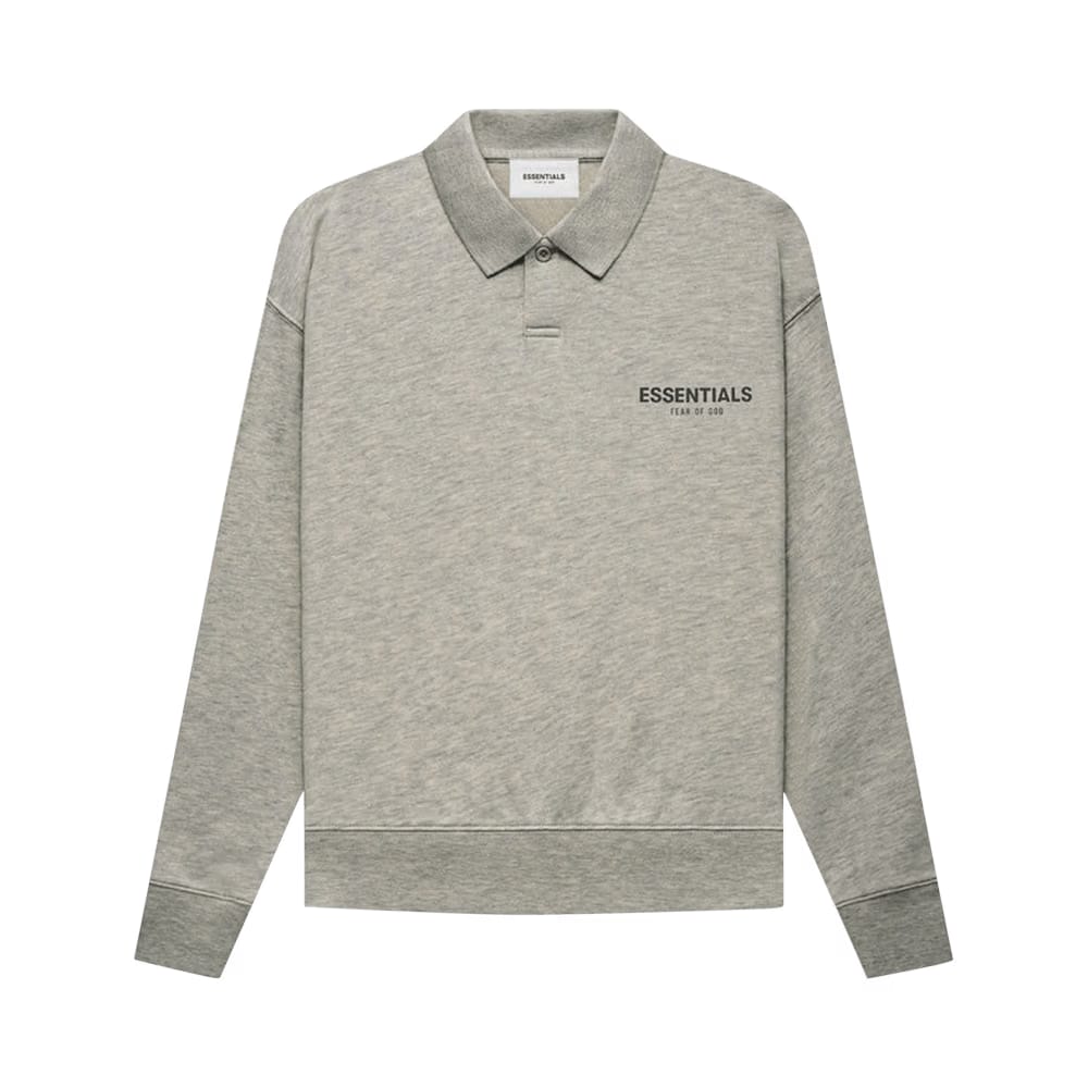Fear of God Essentials Kids Long-Sleeve Polo Oatmeal