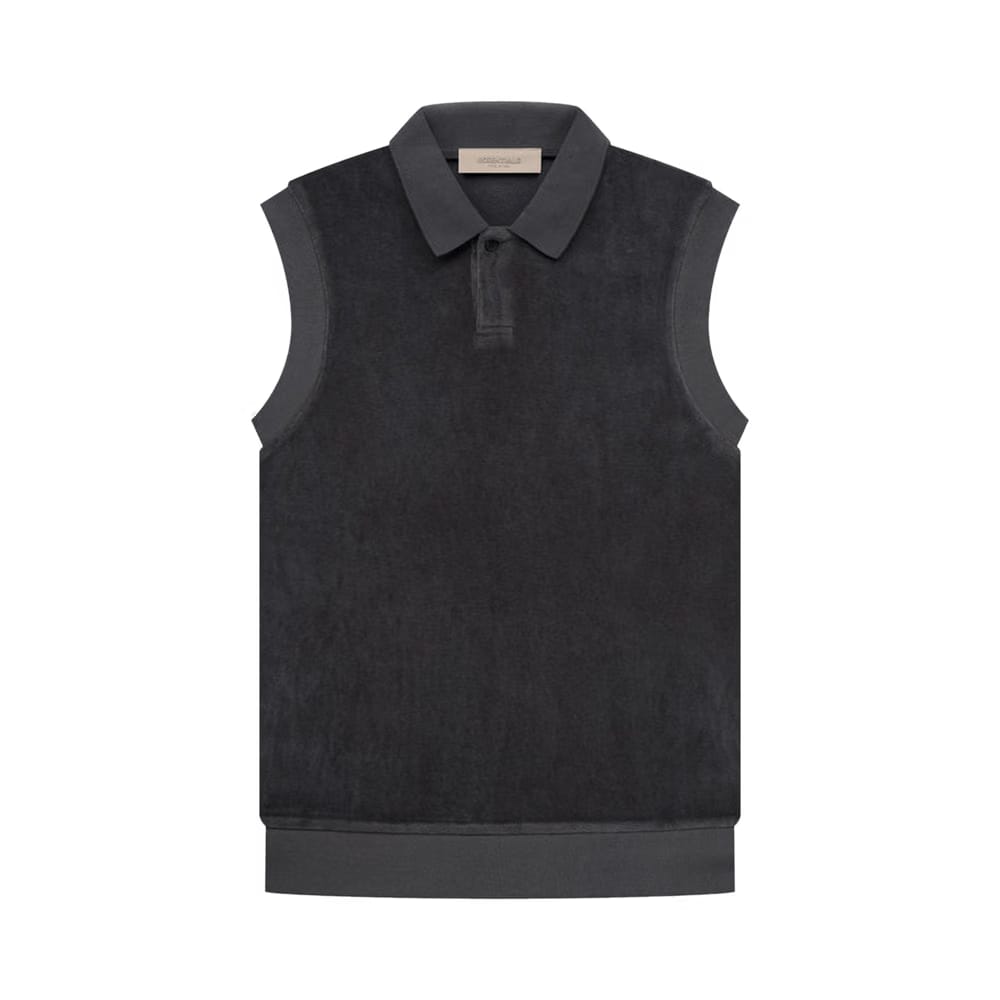 Fear of God Essentials Velour Sleeveless Polo Iron