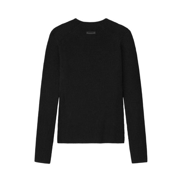 Fear of God Essentials Waffle Long-Sleeve Top Vintage Black