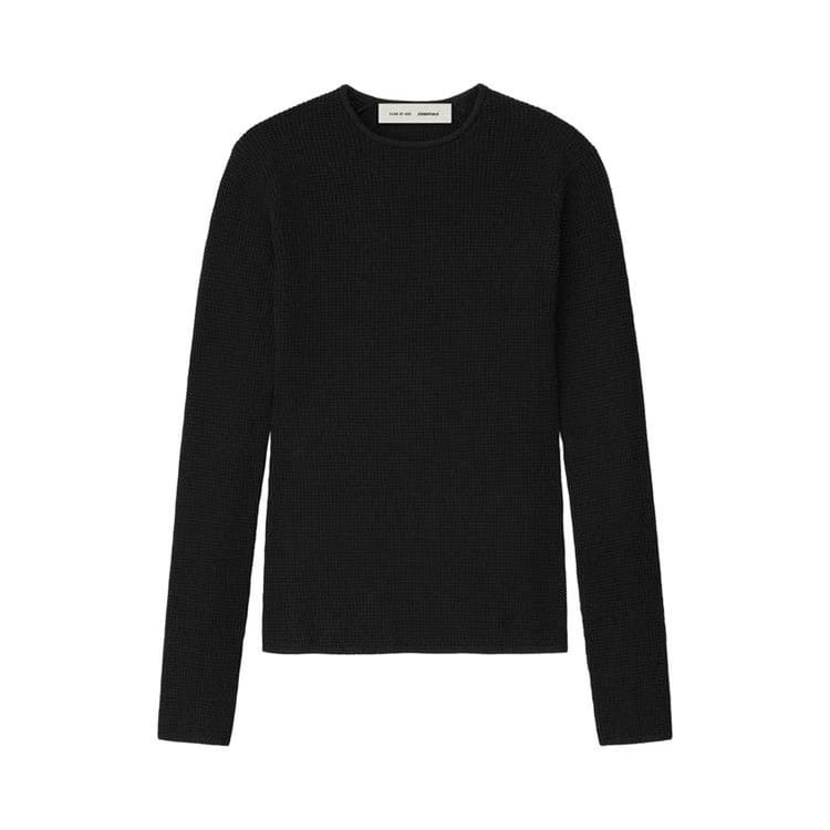 Fear of God Essentials Waffle Long-Sleeve Top Vintage Black