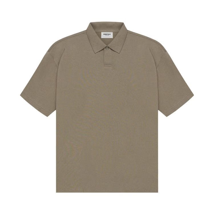 Fear of God Essentials Shorts-Sleeve Polo Taupe