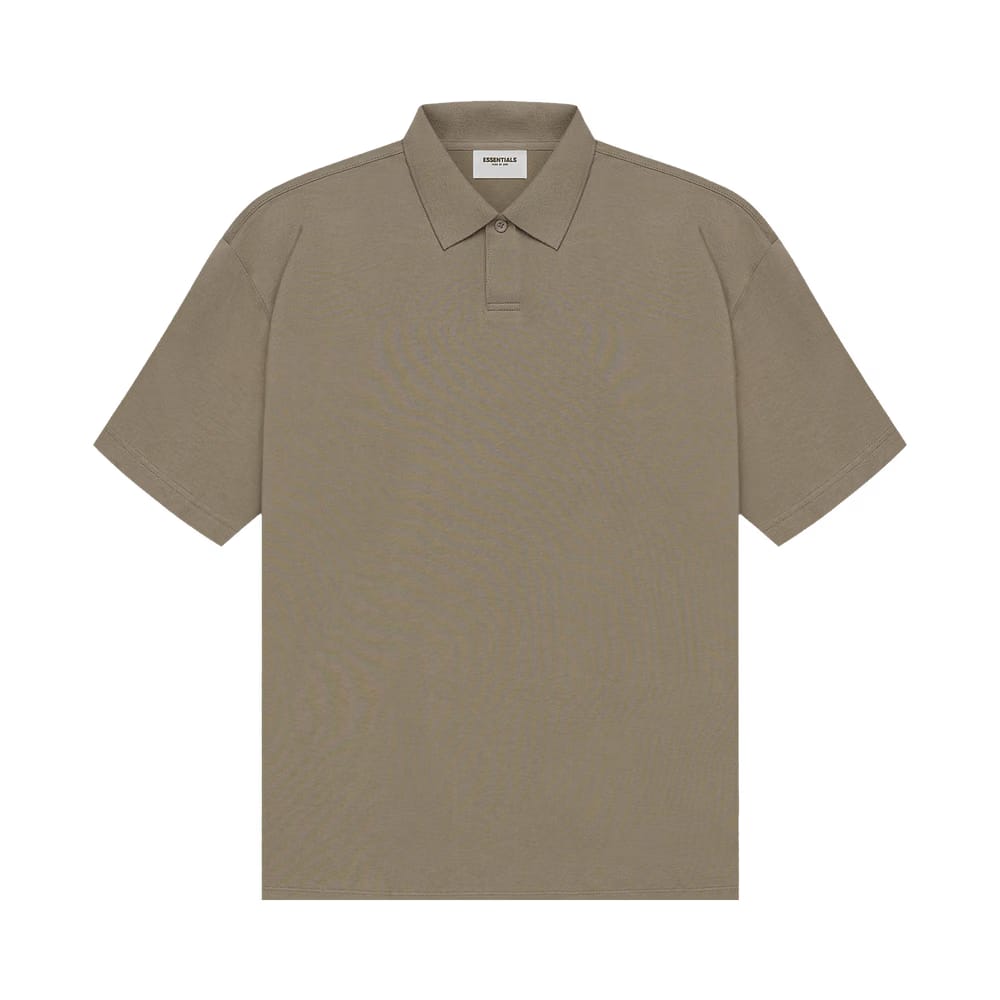 Fear of God Essentials Shorts-Sleeve Polo Taupe