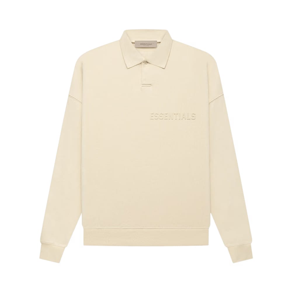 Fear of God Essentials Long-Sleeve Polo Egg Shell