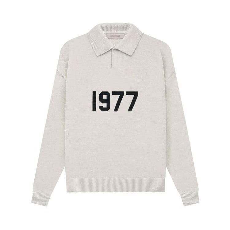 Fear of God Essentials Knit Long-Sleeve Polo Wheat