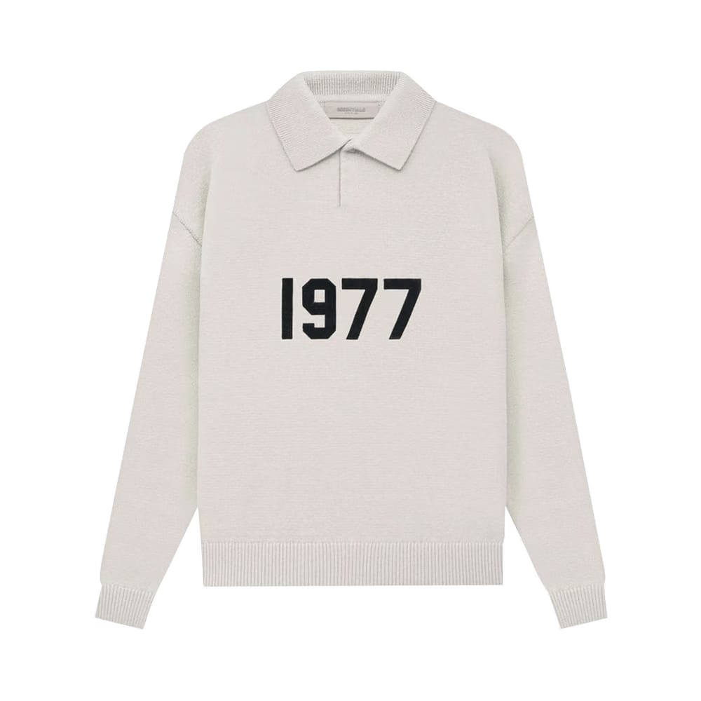 Fear of God Essentials Knit Long-Sleeve Polo Wheat