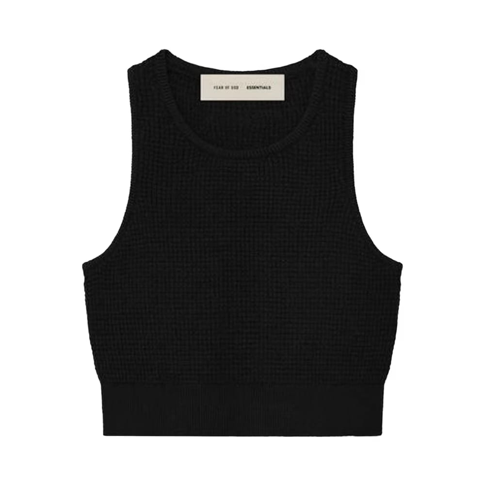 Fear of God Essentials Waffle Sport Tank Vintage Black