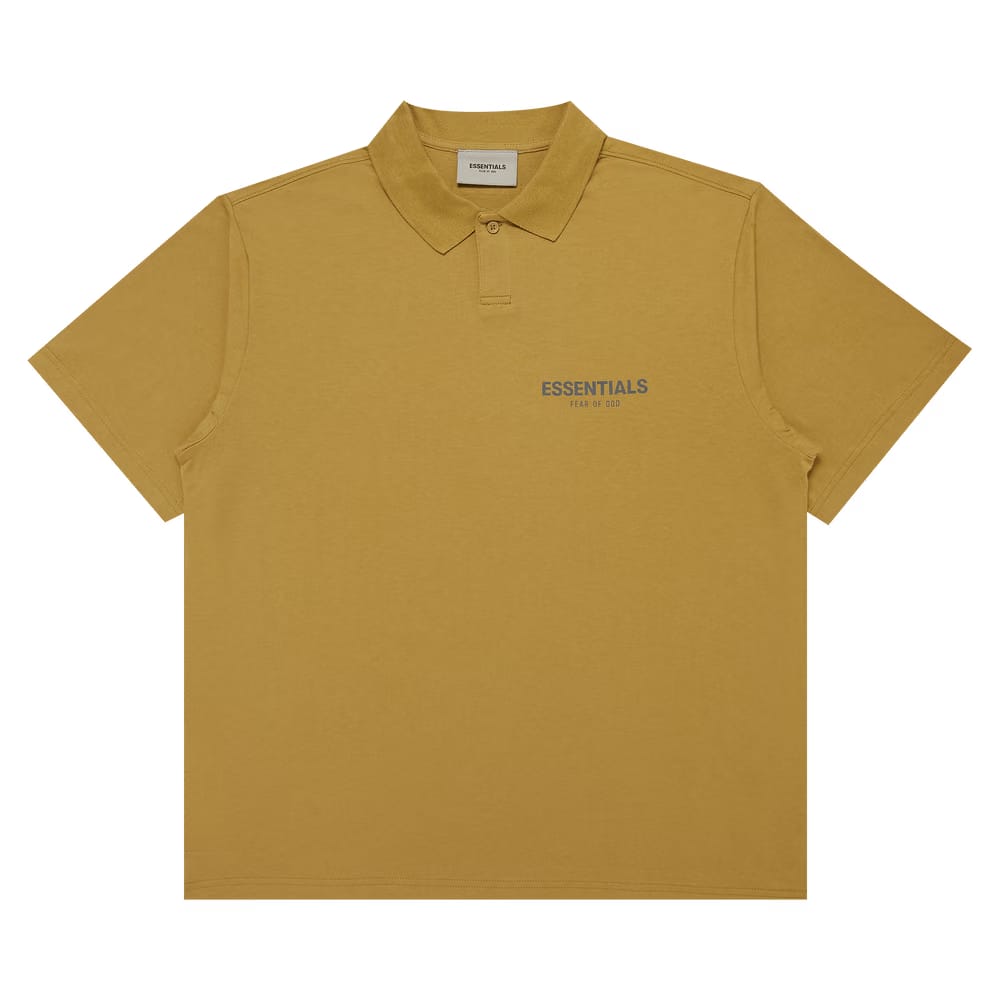 Fear of God Essentials Shorts-Sleeve Polo Amber