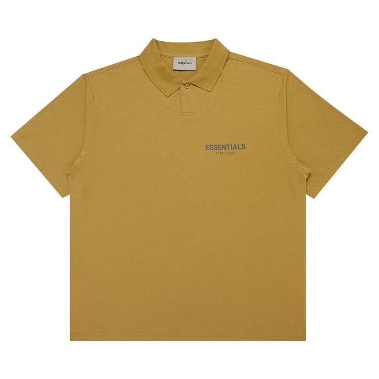 Fear of God Essentials Shorts-Sleeve Polo Amber