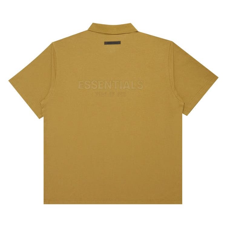 Fear of God Essentials Shorts-Sleeve Polo Amber