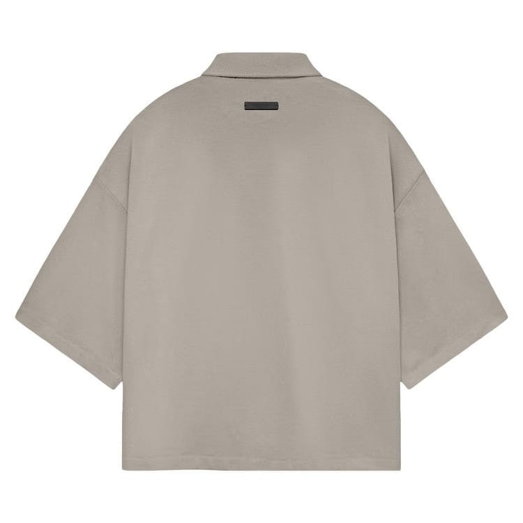 Fear of God Essentials Pique Cropped Polo Heather Grey