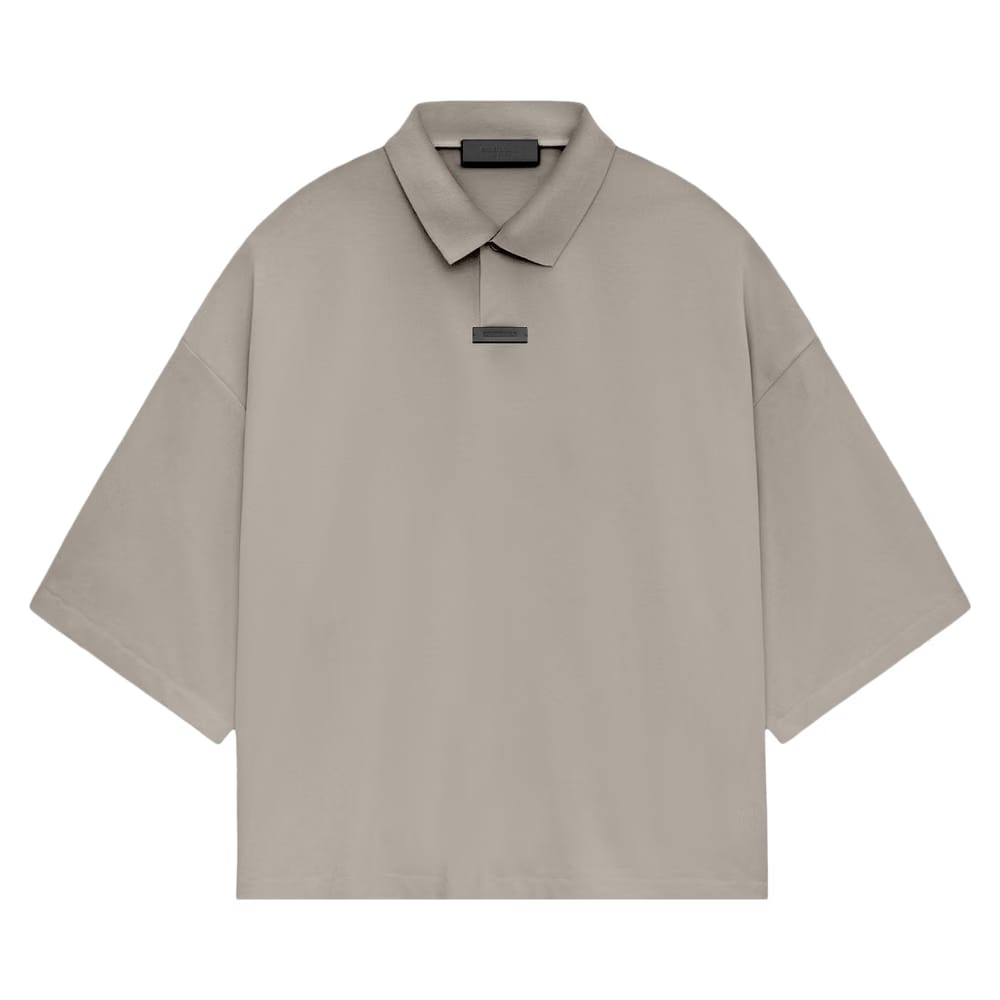 Fear of God Essentials Pique Cropped Polo Heather Grey