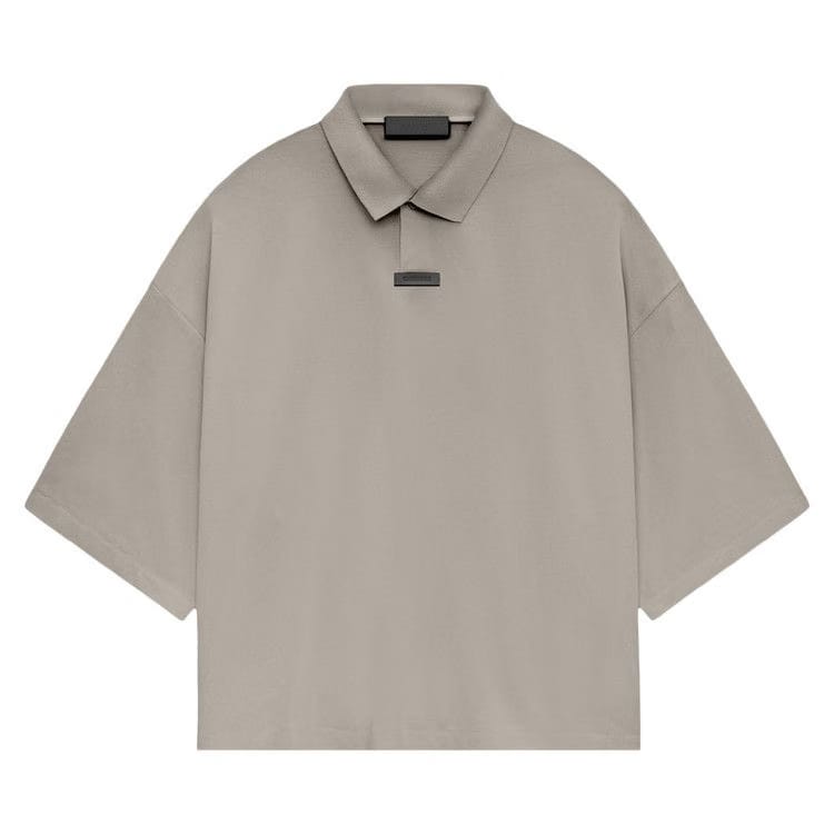 Fear of God Essentials Pique Cropped Polo Heather Grey