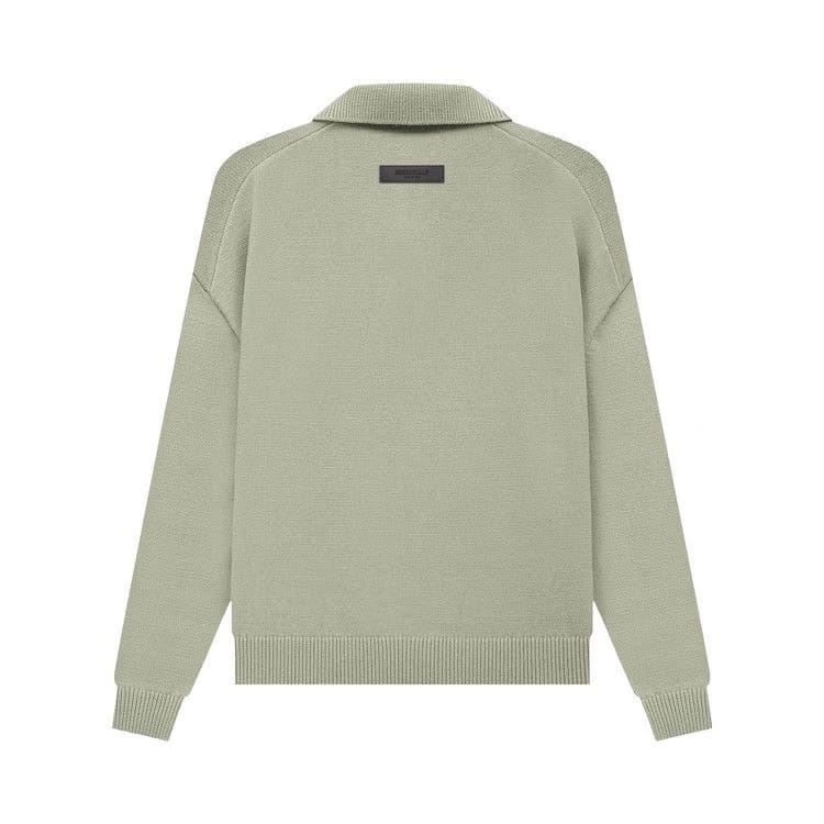 Fear of God Essentials Knit Long-Sleeve Polo Sea Foam