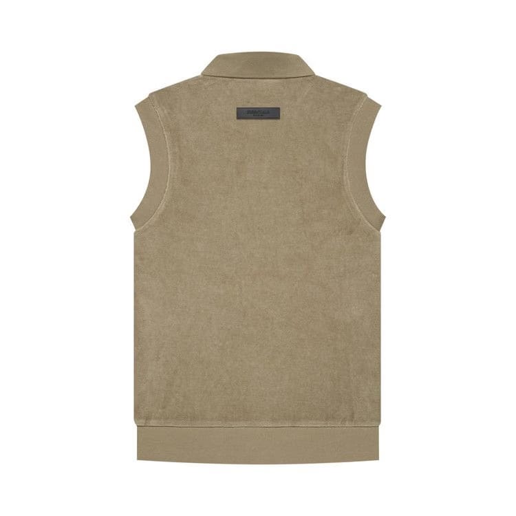 Fear of God Essentials Velour Sleeveless Polo Oak