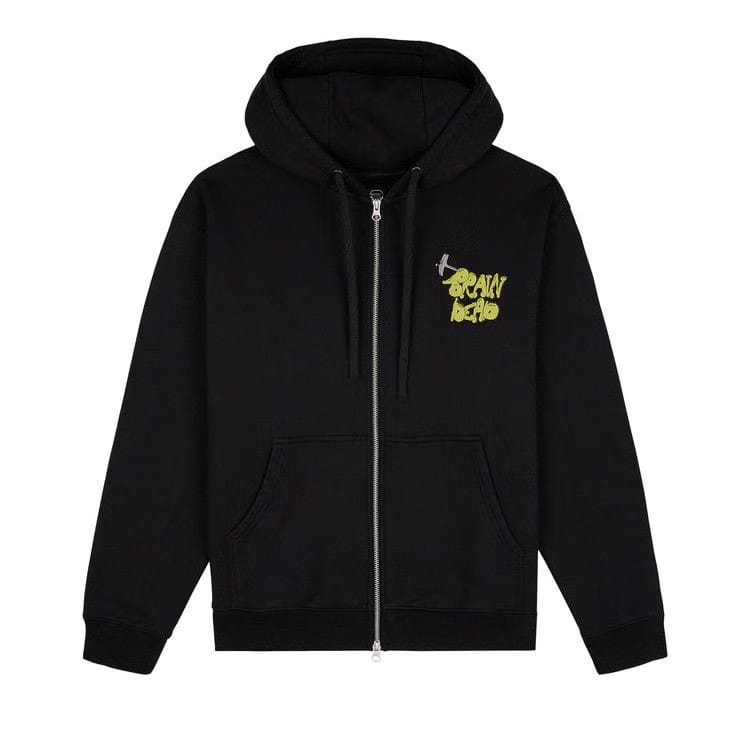 Brain Dead Stoned Head Zip Hoodie Black