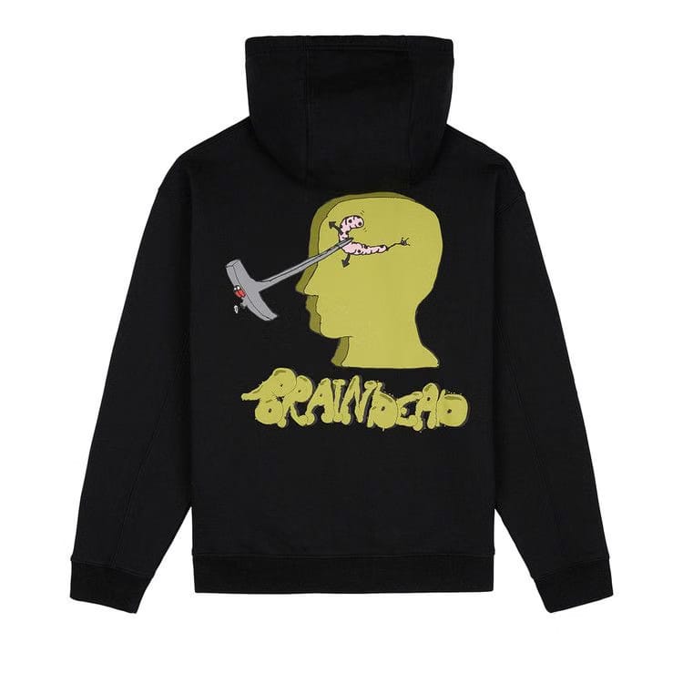 Brain Dead Stoned Head Zip Hoodie Black