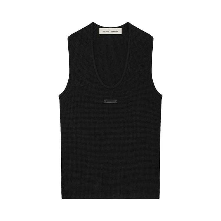 Fear of God Essentials Waffle Tank Vintage Black