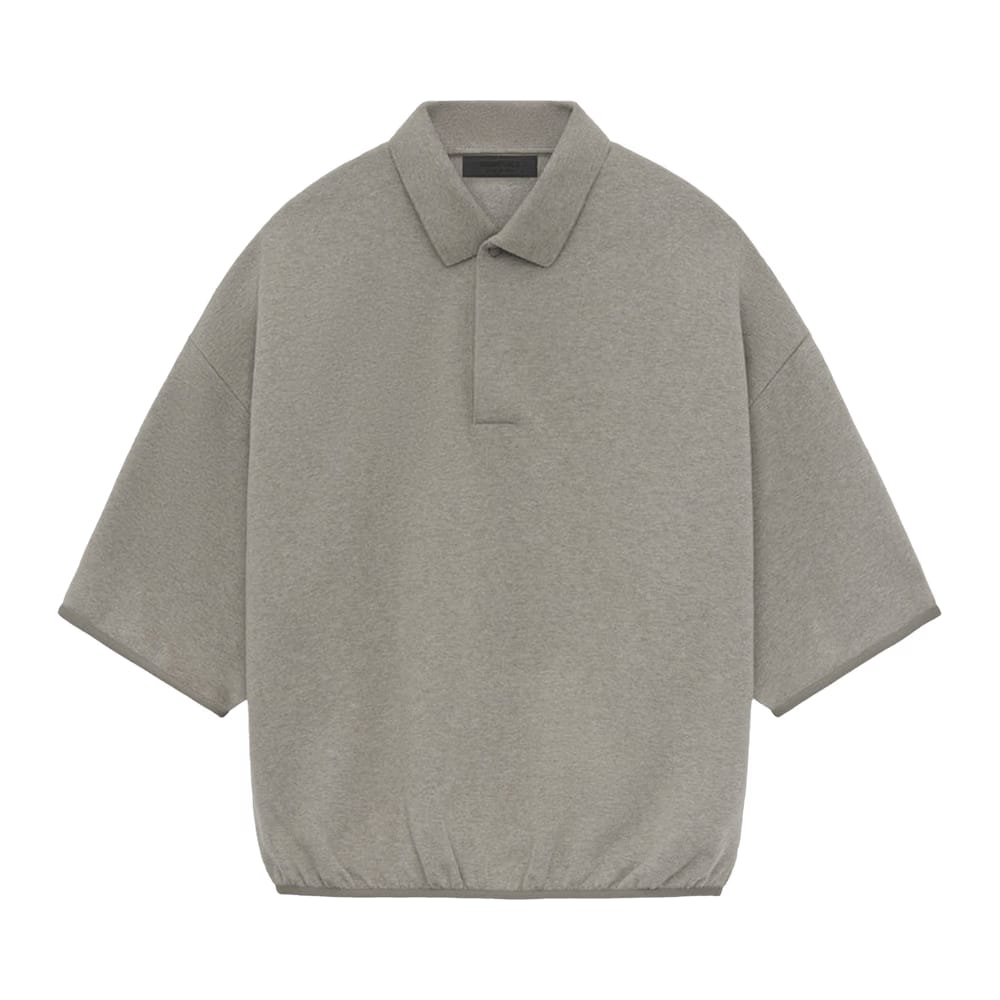 Fear of God Essentials 3/4 Sleeve Polo Heather Grey