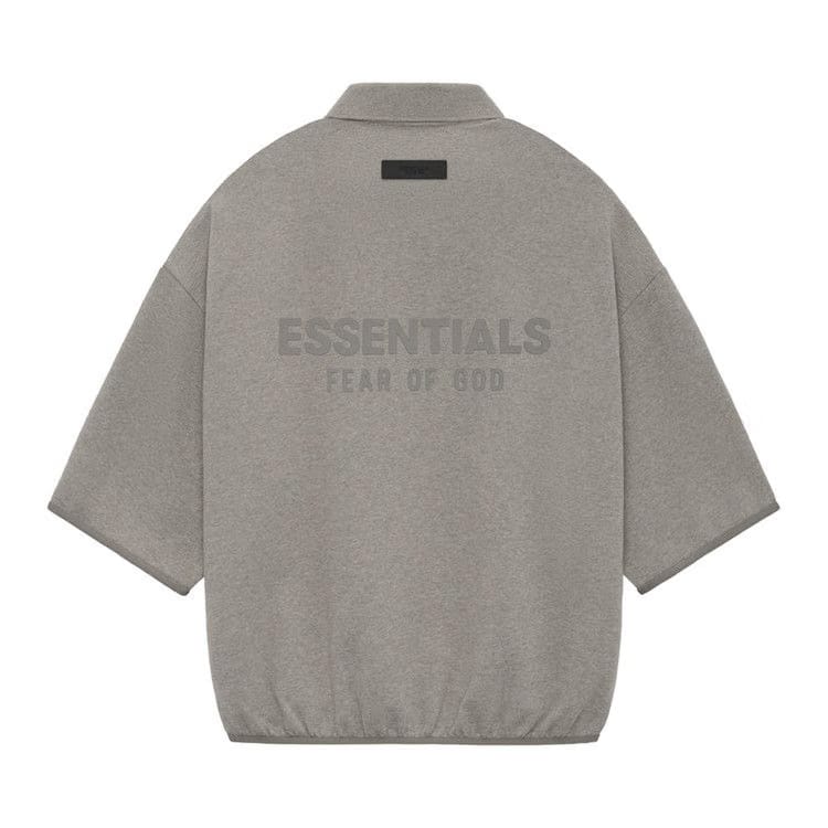 Fear of God Essentials 3/4 Sleeve Polo Heather Grey