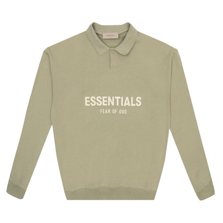 Fear of God Essentials Kids Long-Sleeve Polo Seafoam