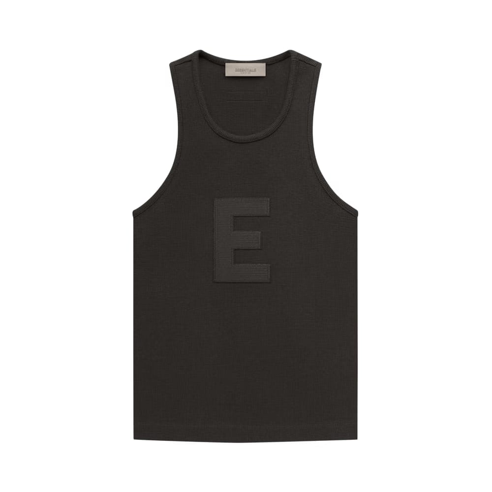 Fear of God Essentials Waffle Tank Off Black