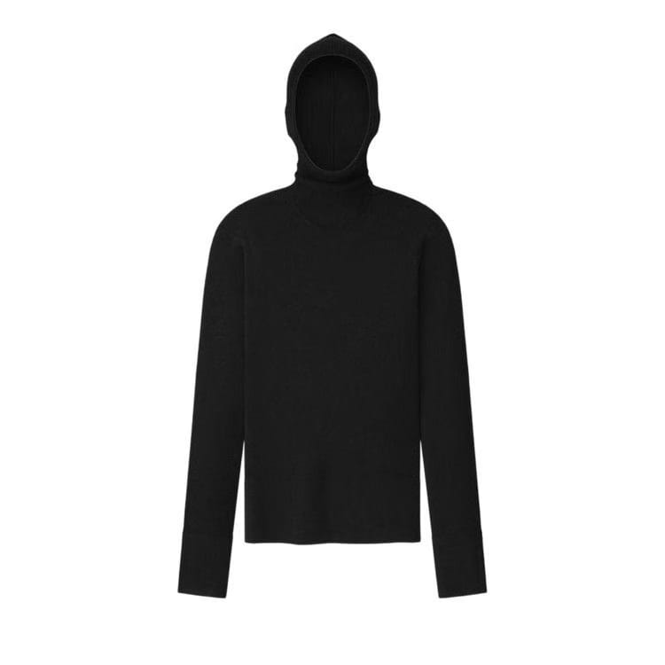 Fear of God Essentials Long-Sleeve Hooded Rib Top Vintage Black