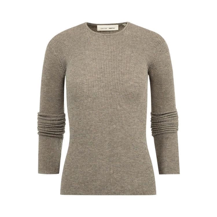 Fear of God Essentials Waffle Long-Sleeve Top Homestead Heather