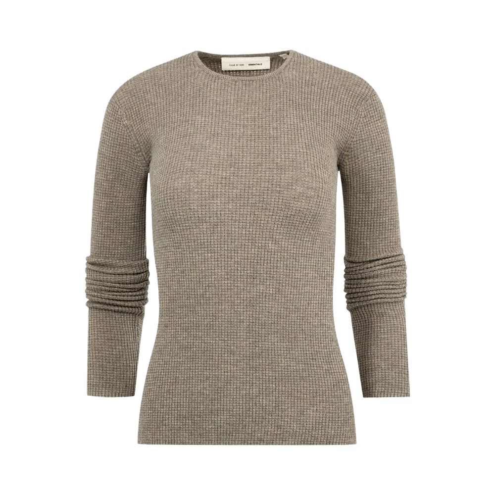 Fear of God Essentials Waffle Long-Sleeve Top Homestead Heather