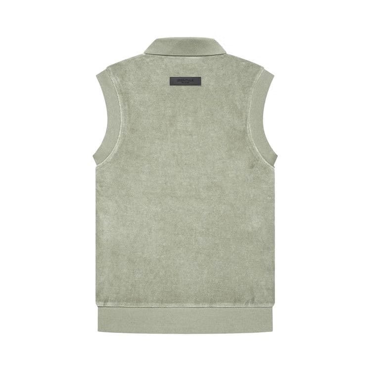 Fear of God Essentials Velour Sleeveless Polo Seafoam