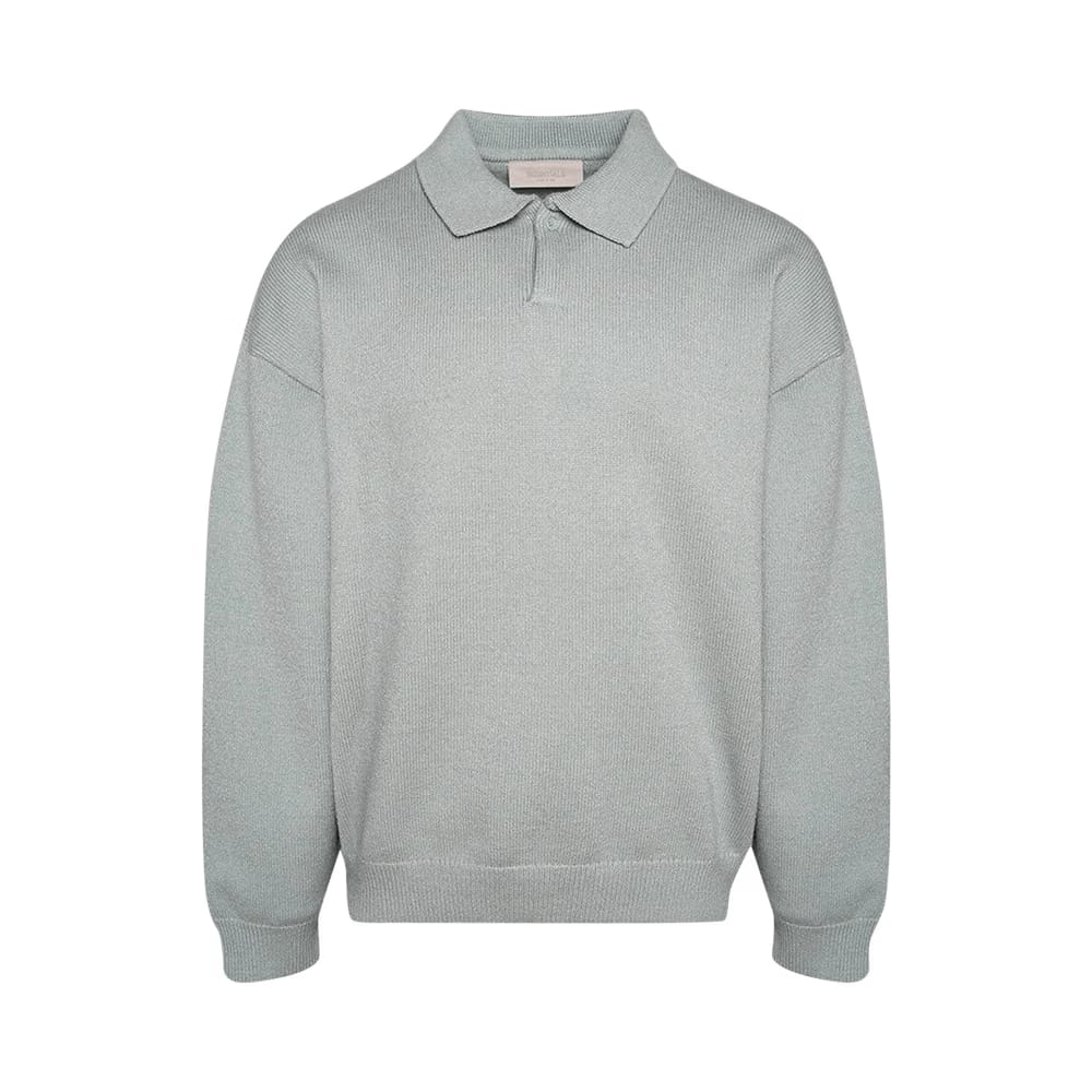 Fear of God Essentials Knit Long-Sleeve Polo Sycamore