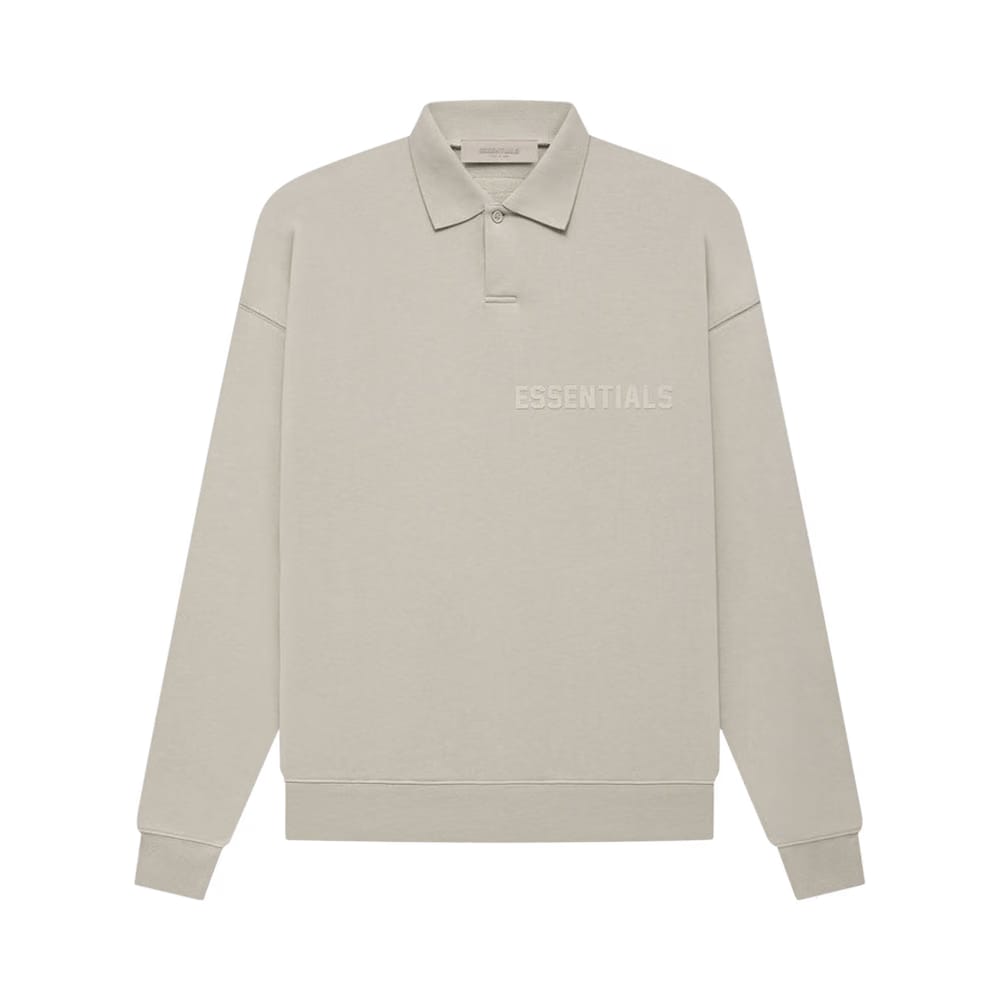 Fear of God Essentials Long-Sleeve Polo Smoke