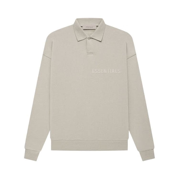 Fear of God Essentials Long-Sleeve Polo Smoke