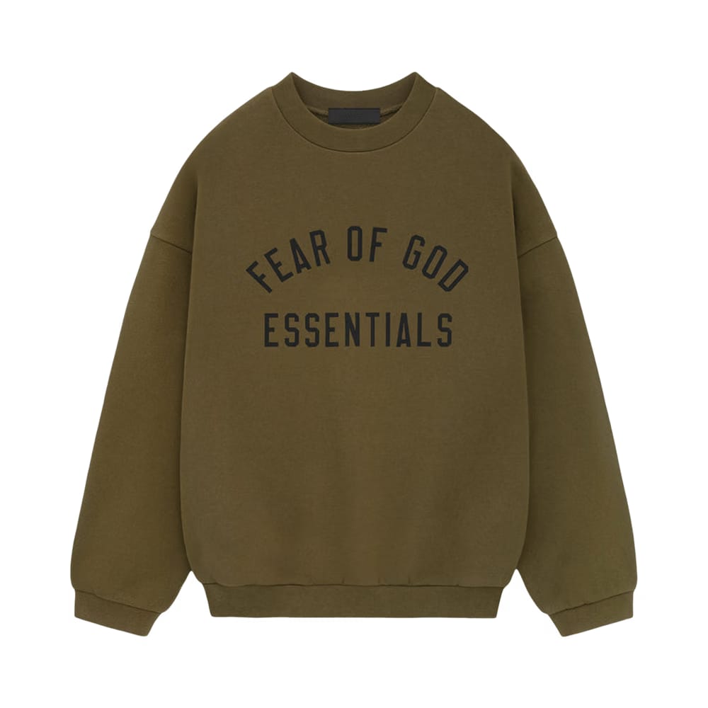 Fear of God Essentials Fleece Crewneck Olive