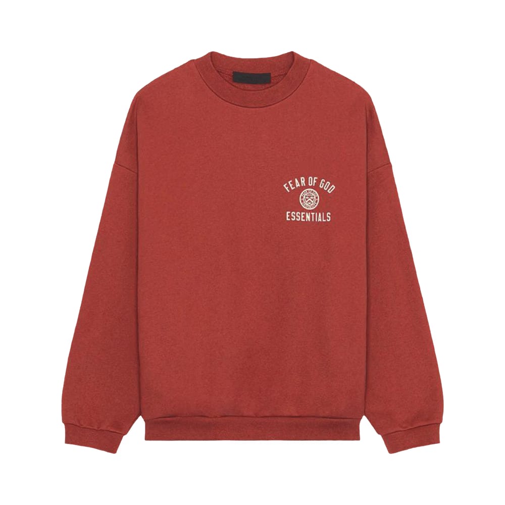 Fear of God Essentials Fleece Crewneck Red