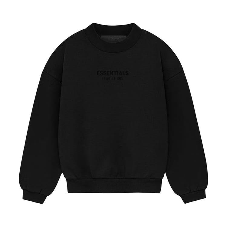 Fear of God Essentials Kids Crewneck Jet Black