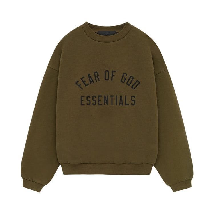 Fear of God Essentials Kids Fleece Crewneck Olive
