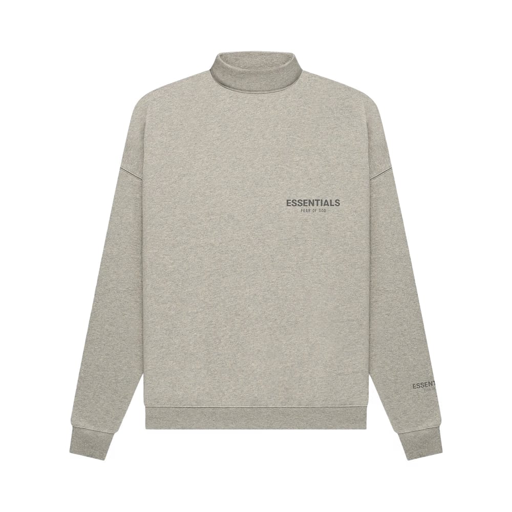 Fear of God Essentials Pullover Mockneck Dark Heather Oatmeal