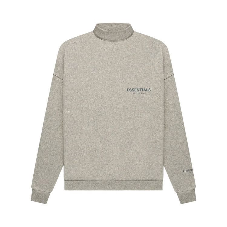 Fear of God Essentials Pullover Mockneck Dark Heather Oatmeal