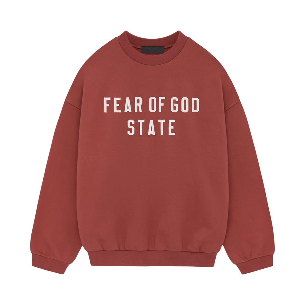 Fear of God Essentials Heavy Fleece Crewneck Crimson