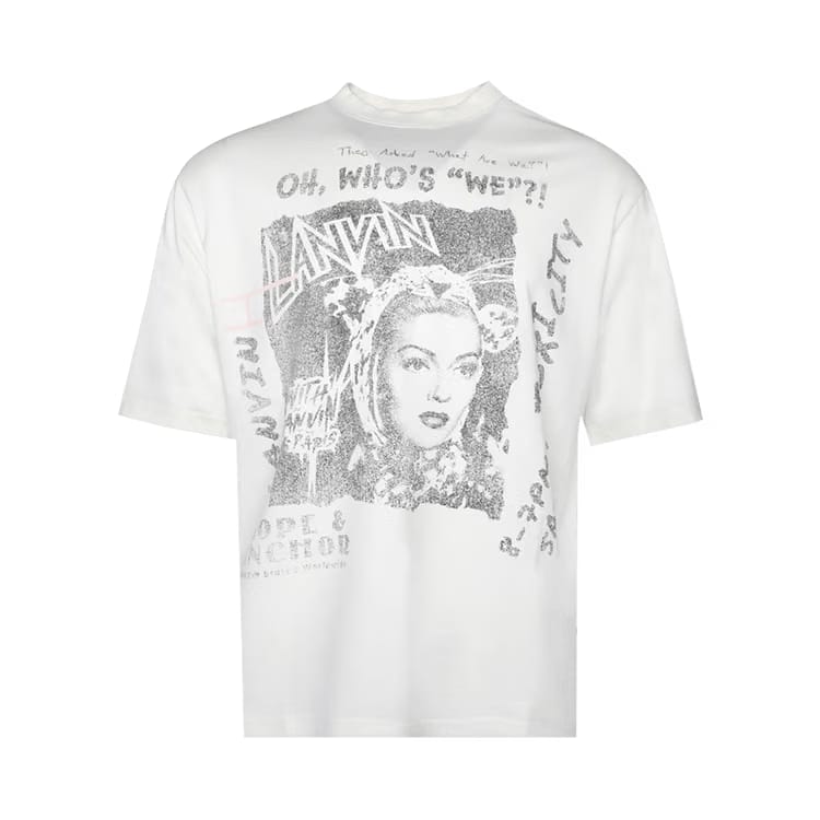 Lanvin Printed T-Shirt-Shirt White Mustang