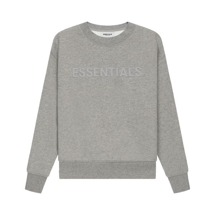 Fear of God Essentials Kids Pull-Over Crewneck Dark Heather Oatmeal