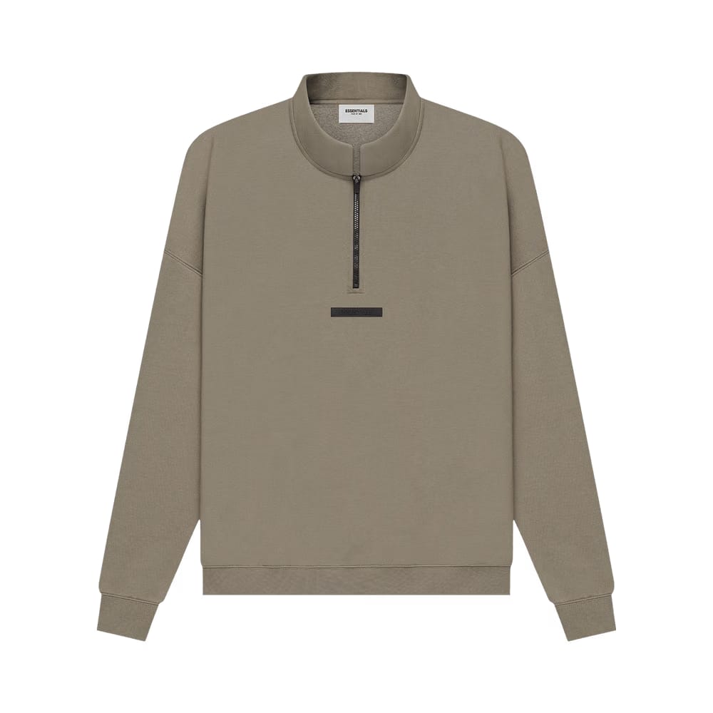 Fear of God Essentials Mockneck Half Zip Taupe