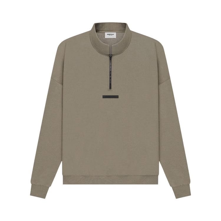 Fear of God Essentials Mockneck Half Zip Taupe