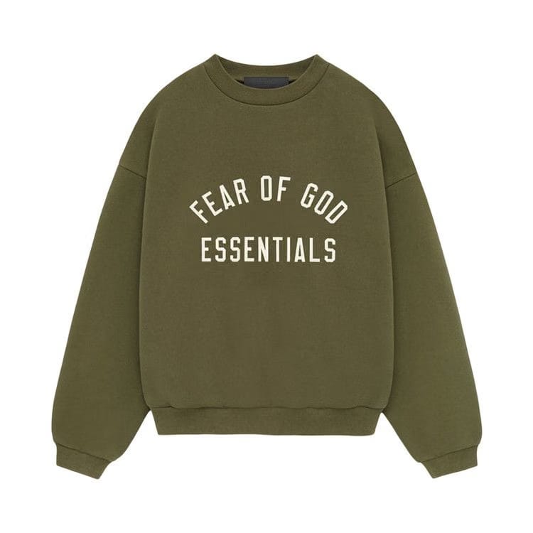 Fear of God Essentials Kids Fleece Crewneck Military