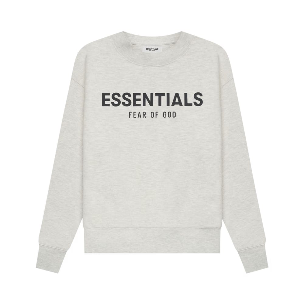 Fear of God Essentials Kids Pull-Over Crewneck Light Heather Oatmeal