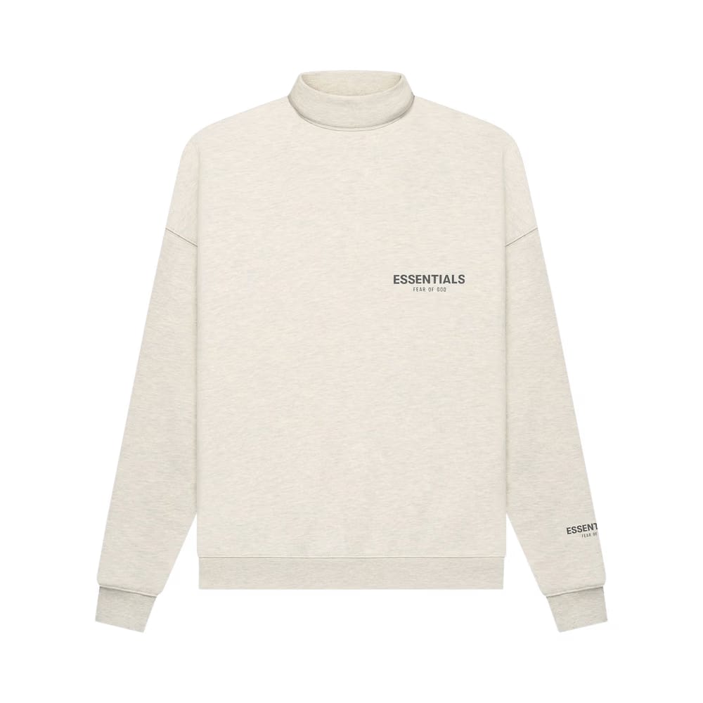 Fear of God Essentials Pullover Mockneck Light Heather Oatmeal