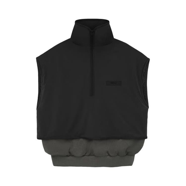 Fear of God Essentials Nylon Fleece Mockneck Vest Ink/Jet Black