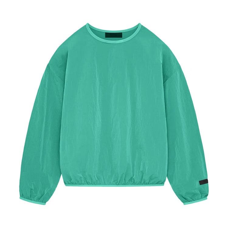 Fear of God Essentials Crinkle Nylon Pullover Crewneck Mint Leaf