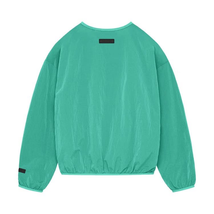 Fear of God Essentials Crinkle Nylon Pullover Crewneck Mint Leaf