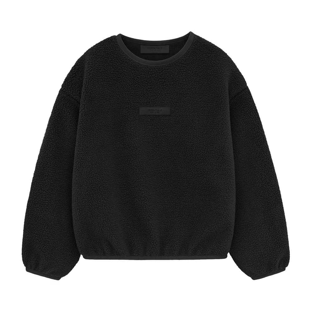 Fear of God Essentials Kids Polar Fleece Crewneck Jet Black